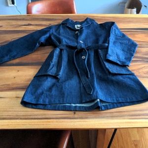 Girls belted denim jacket
